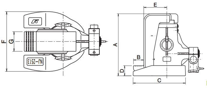 NJ型帶爪螺旋千斤頂結構尺寸圖