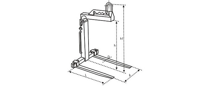 手動(dòng)平衡吊叉結(jié)構(gòu)尺寸圖片