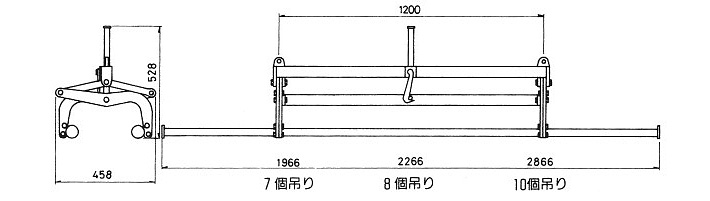 三木CU-KE型混凝土吊具結(jié)構(gòu)尺寸圖片