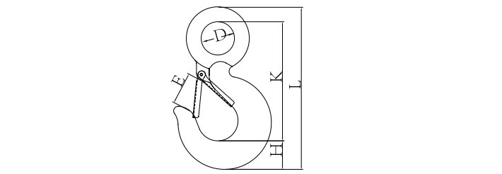 80級眼型自鎖吊鉤結(jié)構(gòu)尺寸圖片