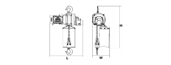 DU-904迷你環(huán)鏈電動(dòng)葫蘆參數(shù)圖